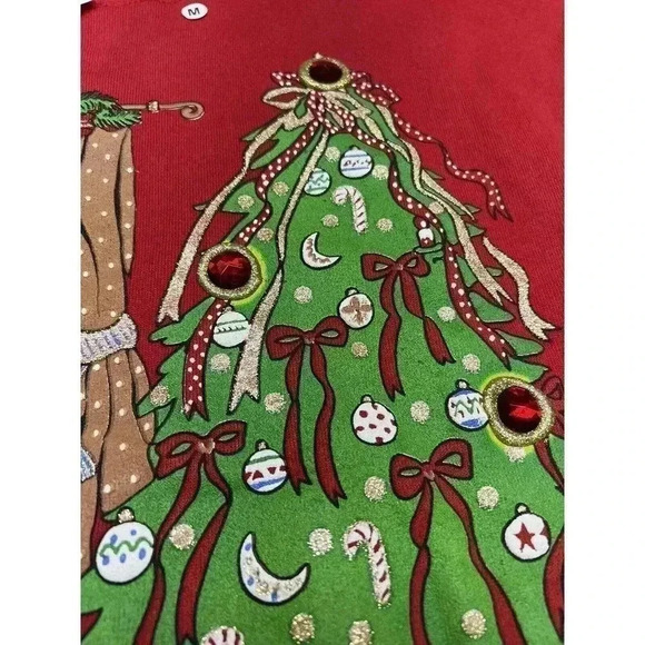 NEW W TAGS VINTAGE SINGLE STITCH 80'S VICTORIA JONES CHRISTMAS SHIRT MADE USA - Picture 6 of 11